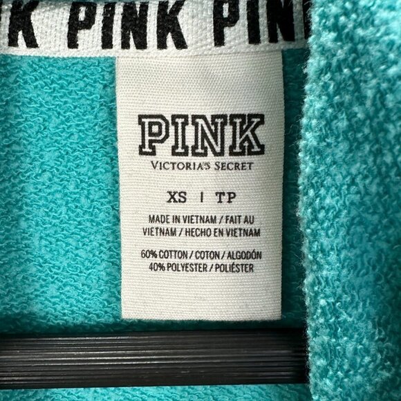 PINK Victorias Secret Sweatshirt Womens XS Hooded Pullover Kangaroo Pocket Logo - Picture 4 of 8